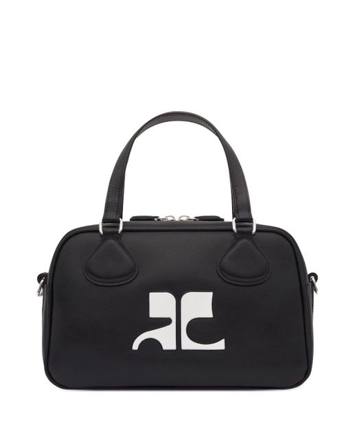 Courreges Reedition Bowling レザーバッグ Black