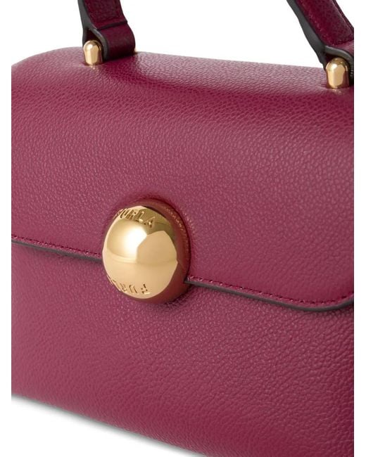 Furla Purple Small Moonlight Leather Cross Body Bag