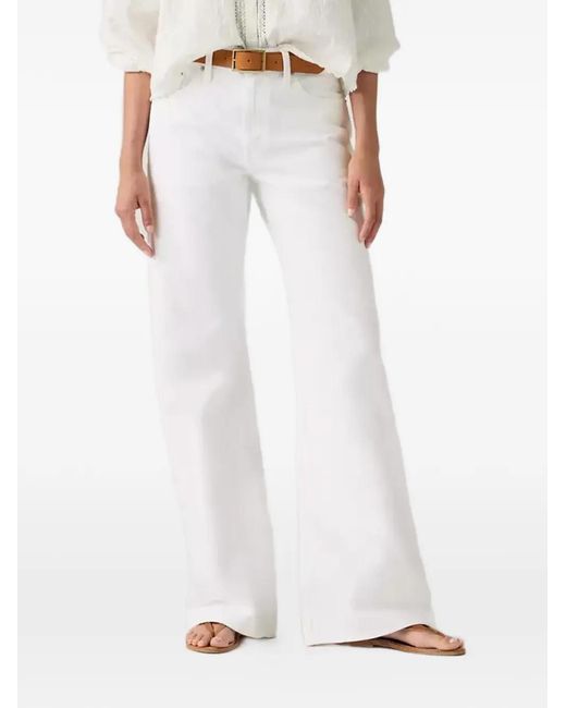 Levi's White Loose Boot Trousers