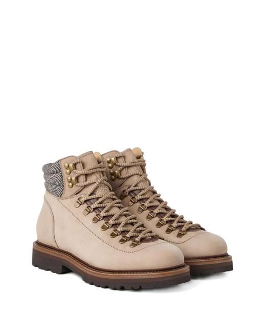 Brunello Cucinelli Natural Leather Boots for men