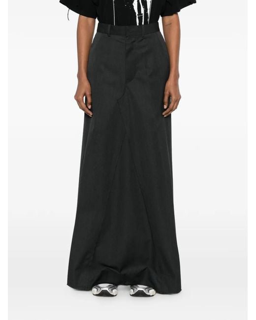 Maison Margiela Black Layered-Design Maxi Skirt