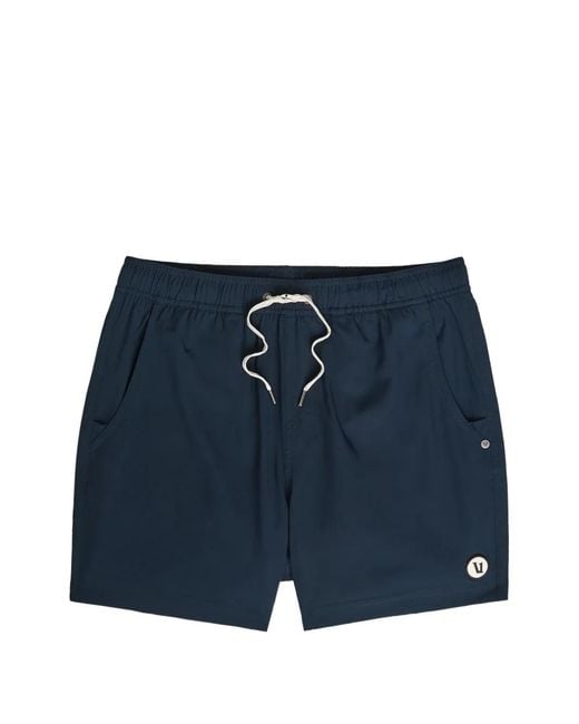 vuori Blue Lined 7" Shorts for men