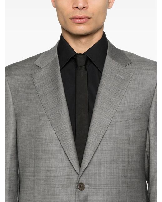 Canali Gray Wool Single-Breasted Suit for men