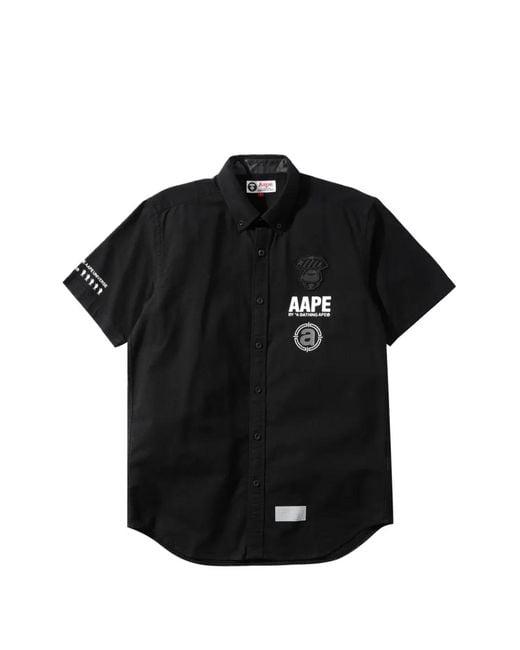 Aape By A Bathing Ape Black Button-Down Shirt for men