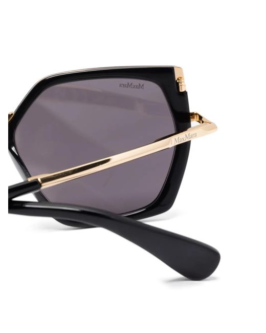 Max Mara Eyewear Black Oversize Square-Frame Sunglasses