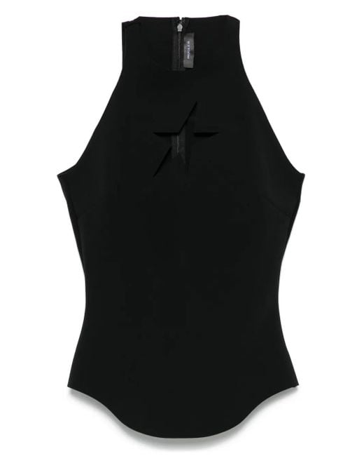 Mugler Black Top mit Cut-Out