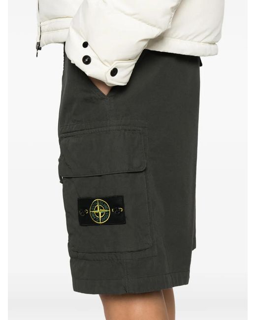 Stone Island Black Shorts for men