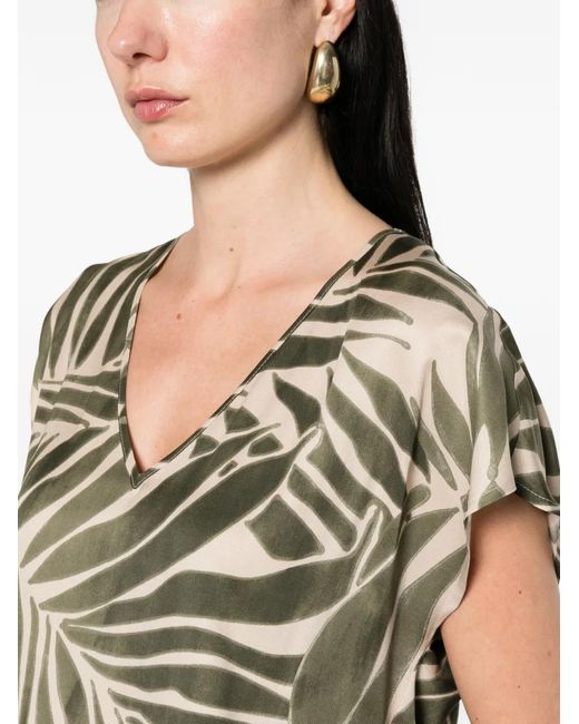 Pennyblack White V-Neck Printed Top