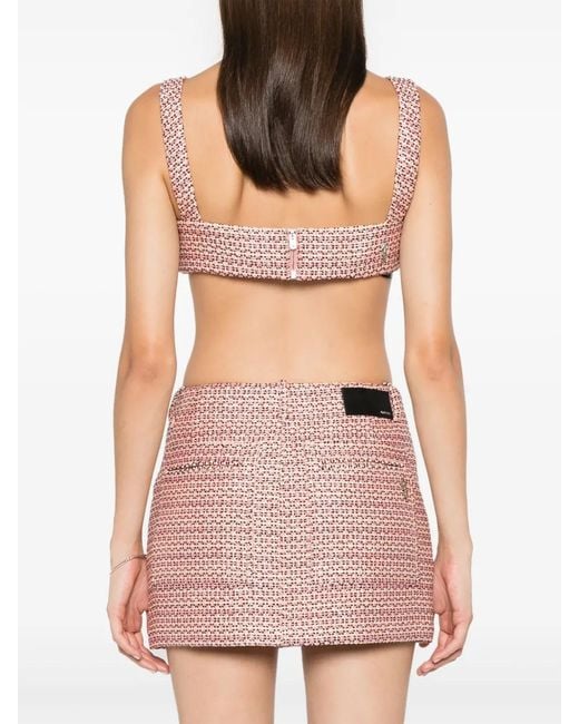 Amiri Pink Tweed Bralette