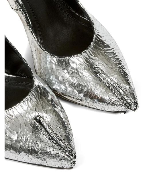 Maison Margiela White Tabi Claw Plexi Pumps