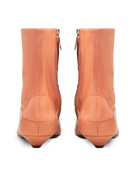 Sergio Rossi Pink Beak Pointed-Toe Boots