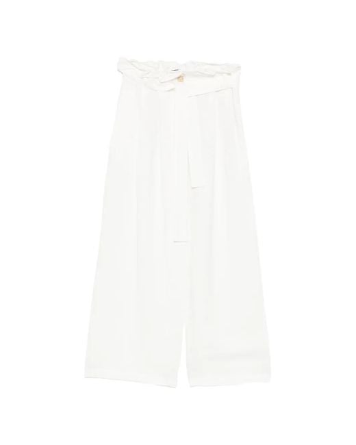 Pinko White Belt Trousers