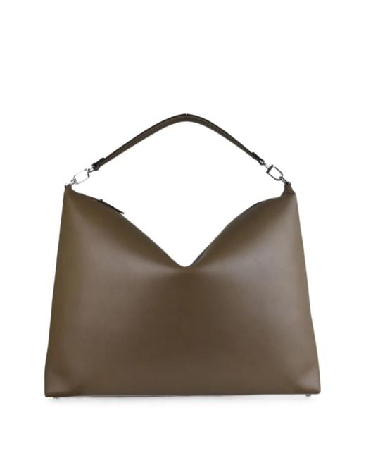 Totême  Brown Bevel Leather Tote Bag