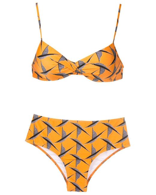 Lygia & Nanny Verônica Twisted Bikini Set in Orange | Lyst UK