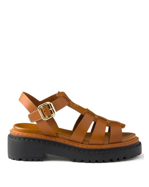 Prada Brown Fisherman-Sandalen