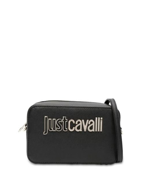 Just Cavalli Black Schultertasche Mit Logo