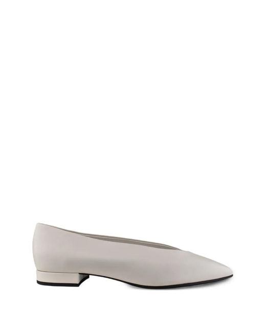 Loro Piana White Rebecca Pointed Ballet Flats