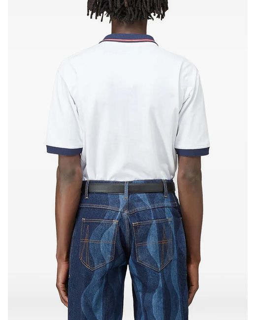 Ahluwalia Blue Patterned Polo Shirt for men