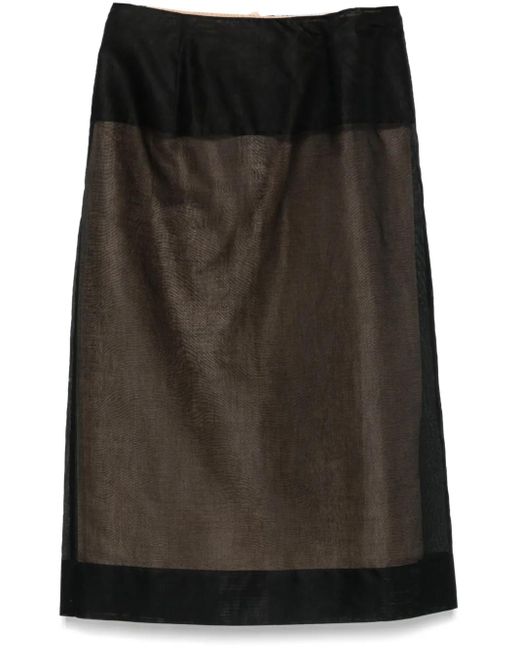 Gonna Midi Con Design A Strati di Carven in Black