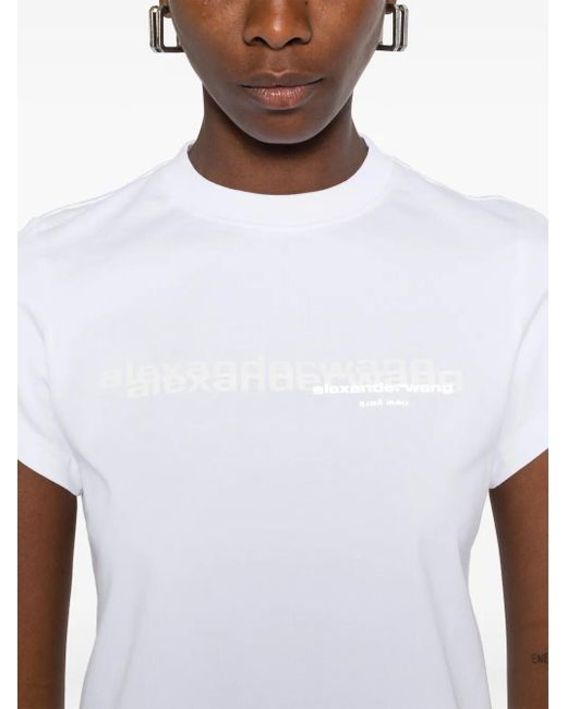 Alexander Wang White Klassisches T-Shirt