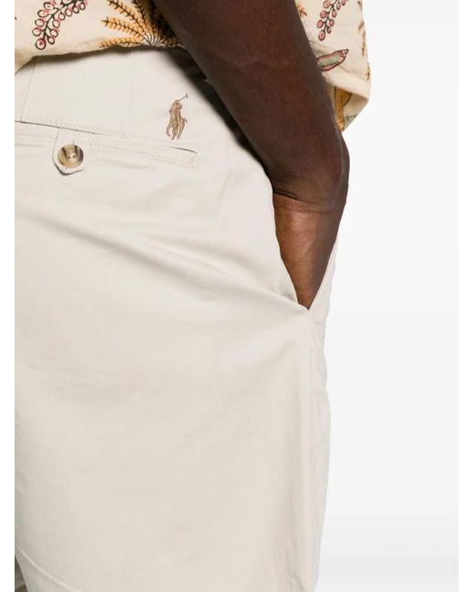 Polo Ralph Lauren Natural Bedford Polo Pony-Embroidered Shorts for men
