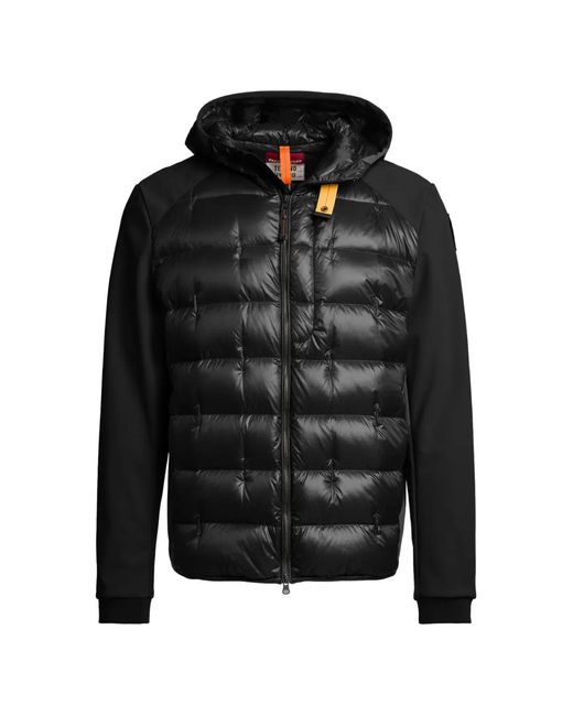 Parajumpers Black Vigolo Hooded Down Jacket for men