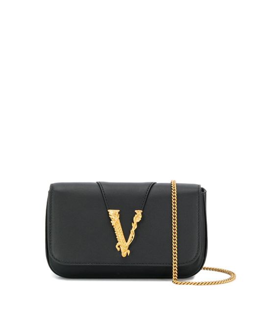 Versace Virtus Evening Bag in Black | Lyst