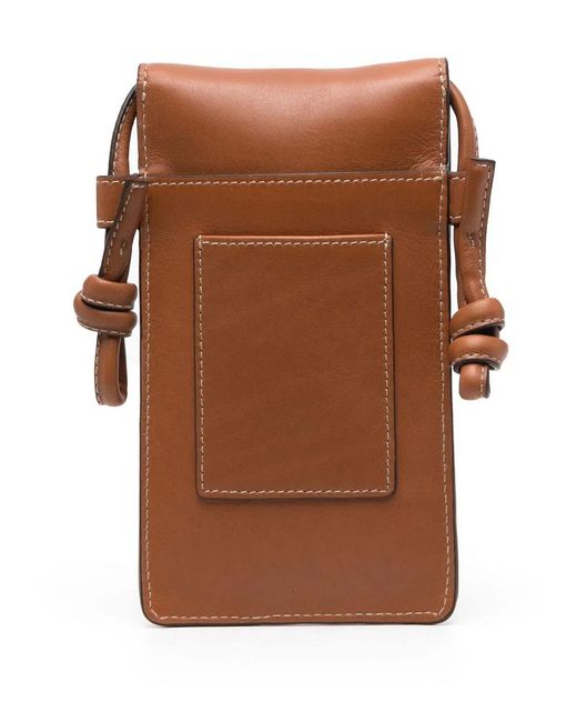 Aspinal Brown Ella Leather Phone Case