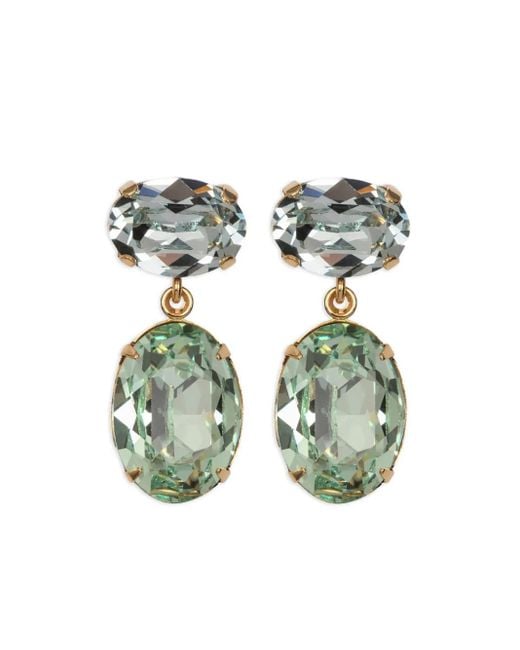 Jennifer Behr Green Ovale Lenora Ohrringe