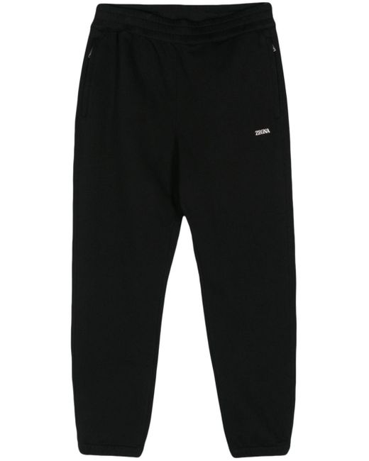 Pantalon de jogging en coton à logo lettre Zegna pour homme en coloris Black