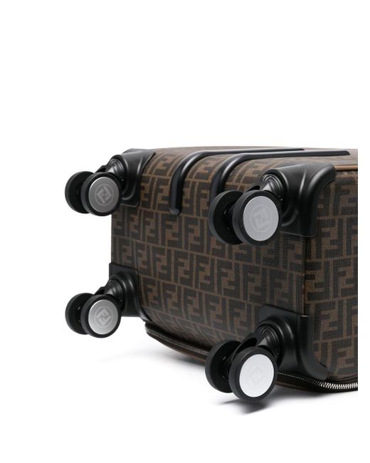 Fendi Brown Ff Print Small Suitcase for men