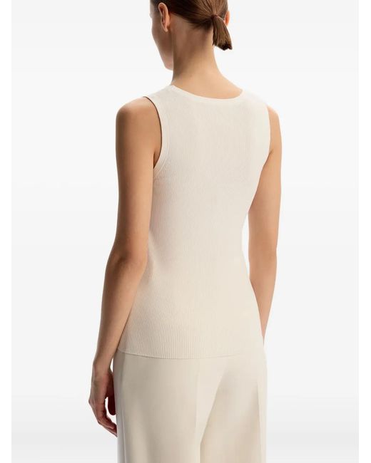 12 STOREEZ White Square-Neck Tank Top