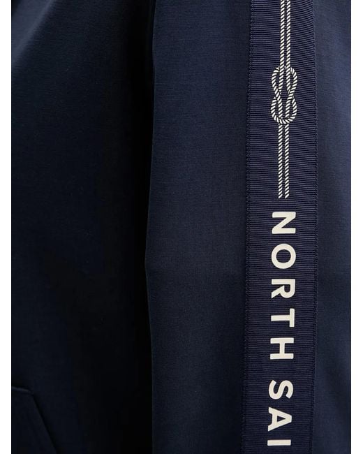 Guess Blue X North Sails Logo-Tape Zip-Up Hoodie