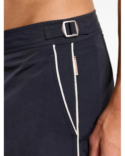 Orlebar Brown Blue Bulldog Piped-Trim Swim Shorts for men
