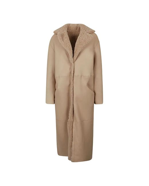 Enes Natural Shearling Long Coat