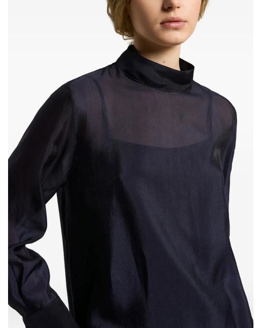 Peserico ハイネック ロングスリーブトップ Black