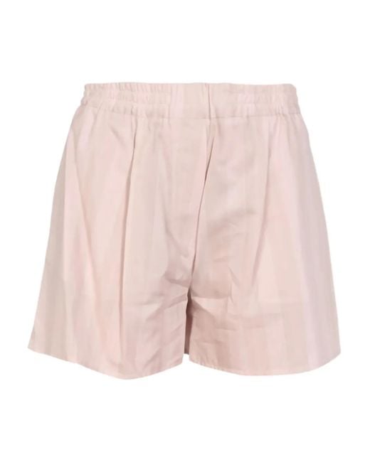 Off-White c/o Virgil Abloh Pink Striped-Pattern Shorts