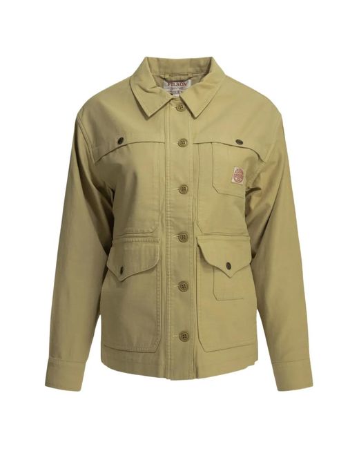Filson Green Button-Up Multi-Pocket Jacket