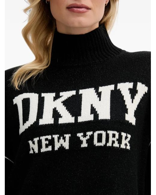 DKNY Black Roll-Neck Sweater