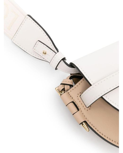Loewe White Mini Gate Dual Leather Shoulder Bag