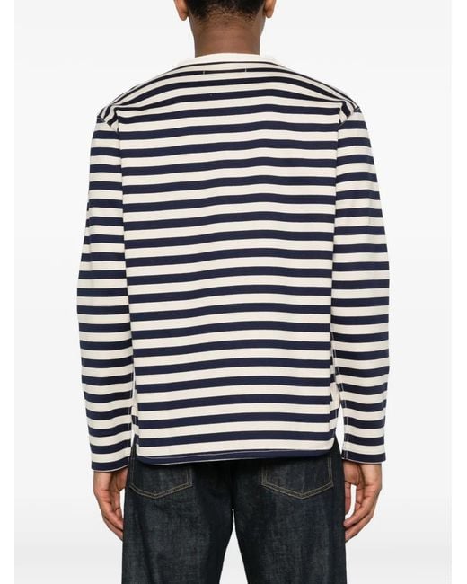 Junya Watanabe White Striped T-Shirt for men