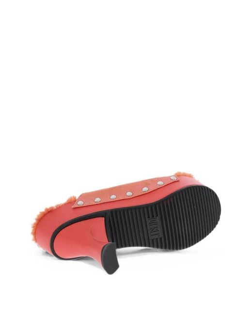 DIESEL Pink D-Woodstock Stud-Embellished Sandals