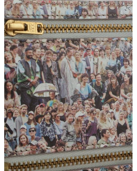 Bless Gray Small Faces-Print Clutch Bag for men