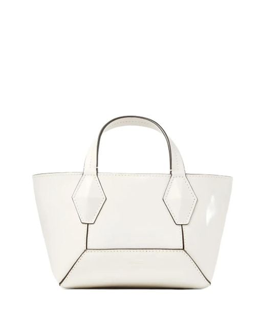 Jimmy Choo Mini Diamond Tote Bag White