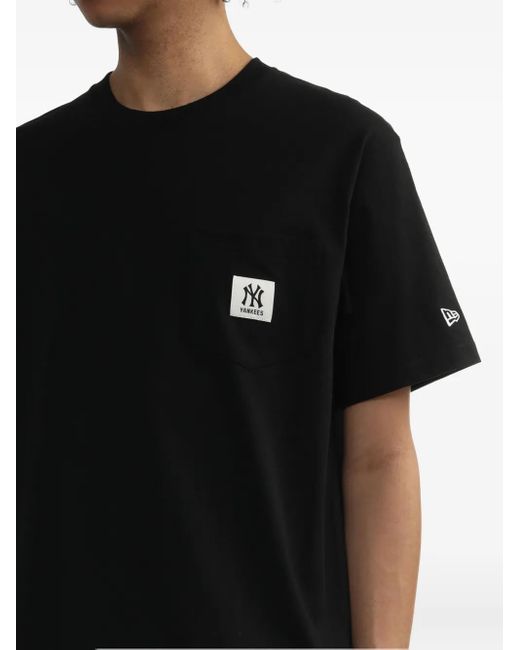 KTZ Black Pocket-Detail Cotton T-Shirt for men