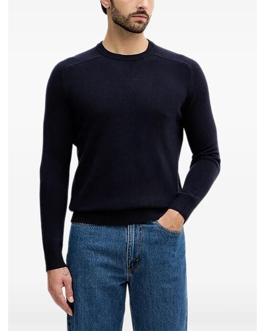 Benetton Blue Crew-Neck Sweater for men