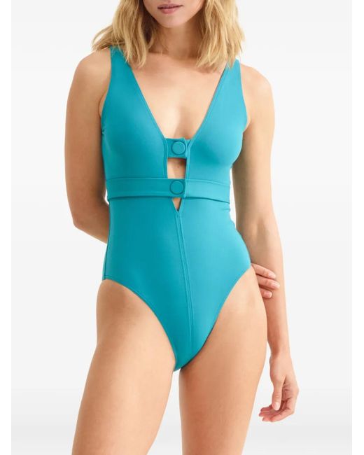 Eres Blue Exception V-Neckline Swimsuit