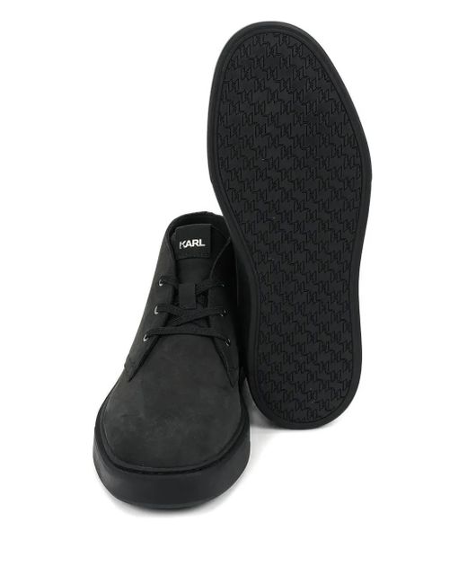 Karl Lagerfeld Black Lace-Up Studded Shoes for men
