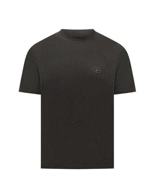 Emporio Armani Black Appliqué T-Shirt for men