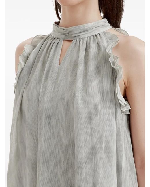 B+ AB Gray Abstract-Pattern Mini Dress